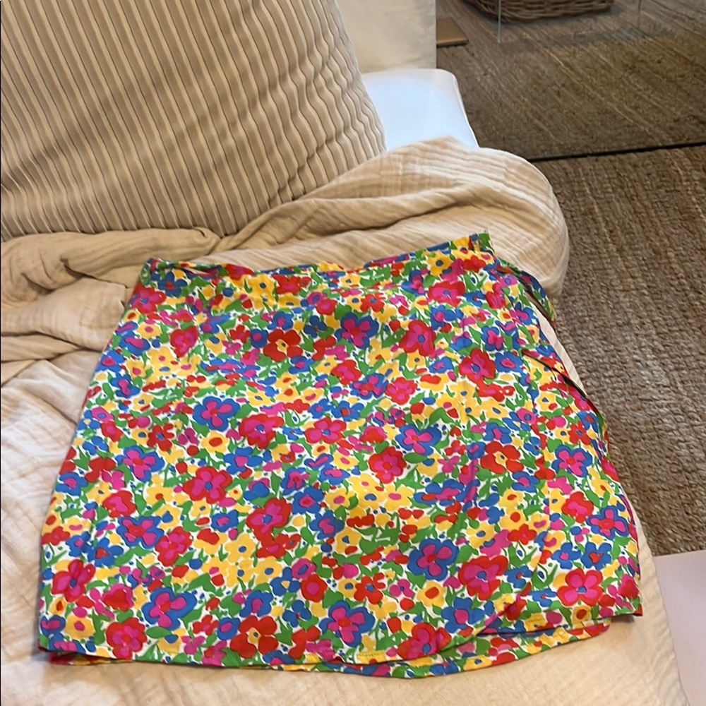 Faithfull the brand floral wrap skirt